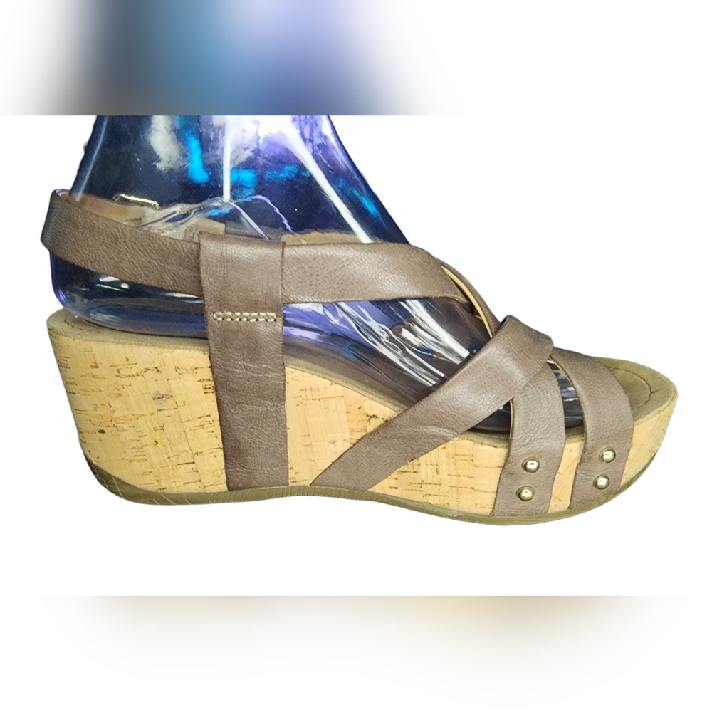 Formentera Cross Straps Wedge Sandals, Womens 38 EU (7-7.5 US) - Picture 7 of 11